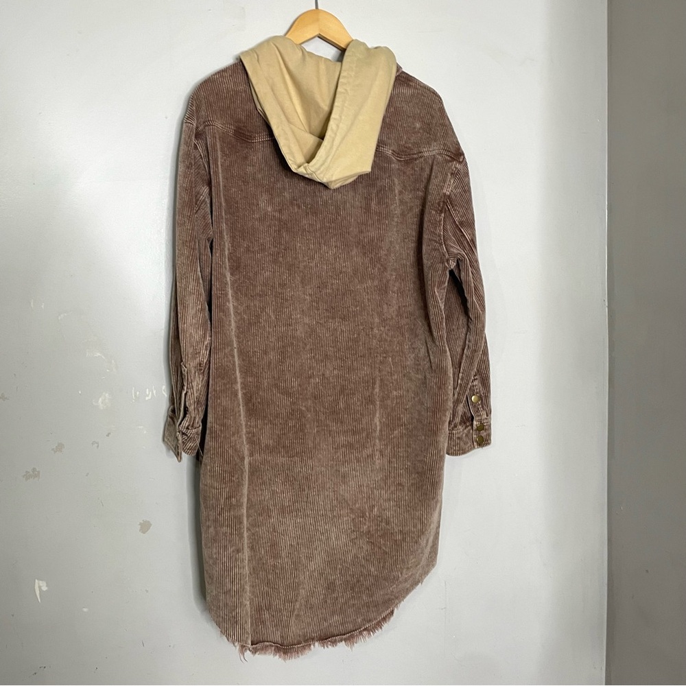 Oli & Hali Corduroy Hooded Long Jacket Western Size Medium - Picture 3 of 6